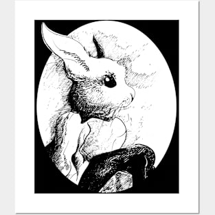 Rabbit prince portrait - vintage fantasy inspired art and designs Posters and Art